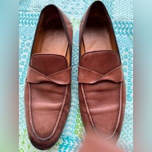M. Gemi Rich Brown Leather Loafers
